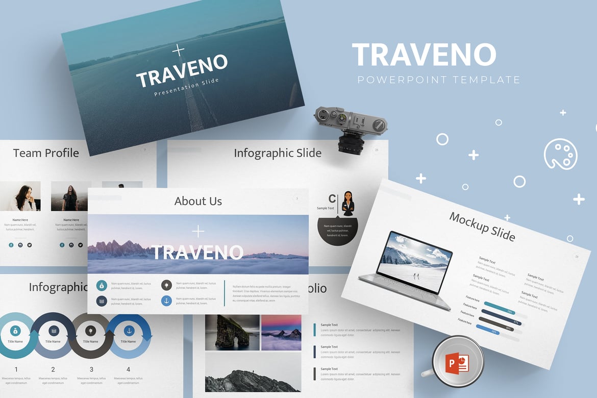 Traveno - Template PowerPoint Serbaguna yang Menarik