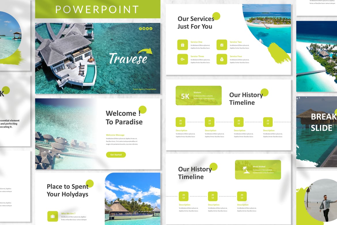 Travese - Template Powerpoint Bisnis yang Elegan dan Profesional