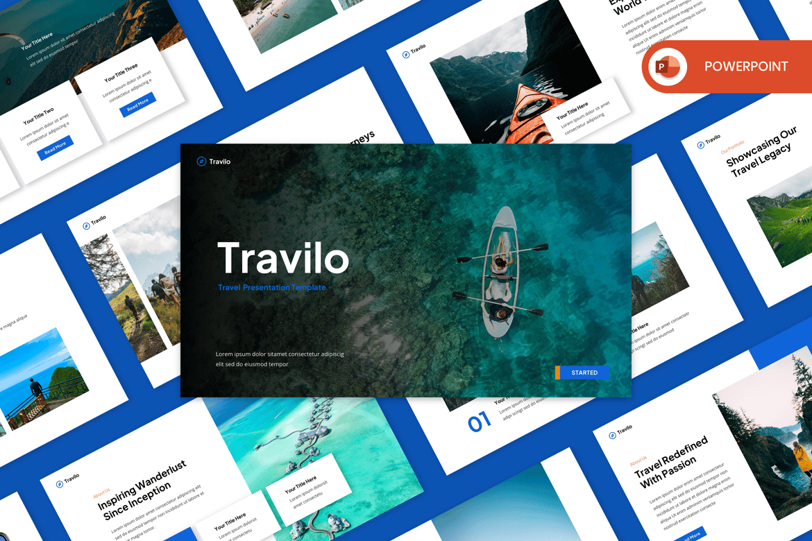 Travilo - Template PowerPoint untuk Agen Perjalanan yang Menarik
