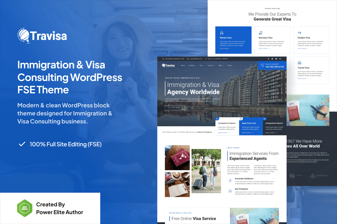 Travisa – Tema WordPress Profesional untuk Konsultasi Imigrasi dan Visa