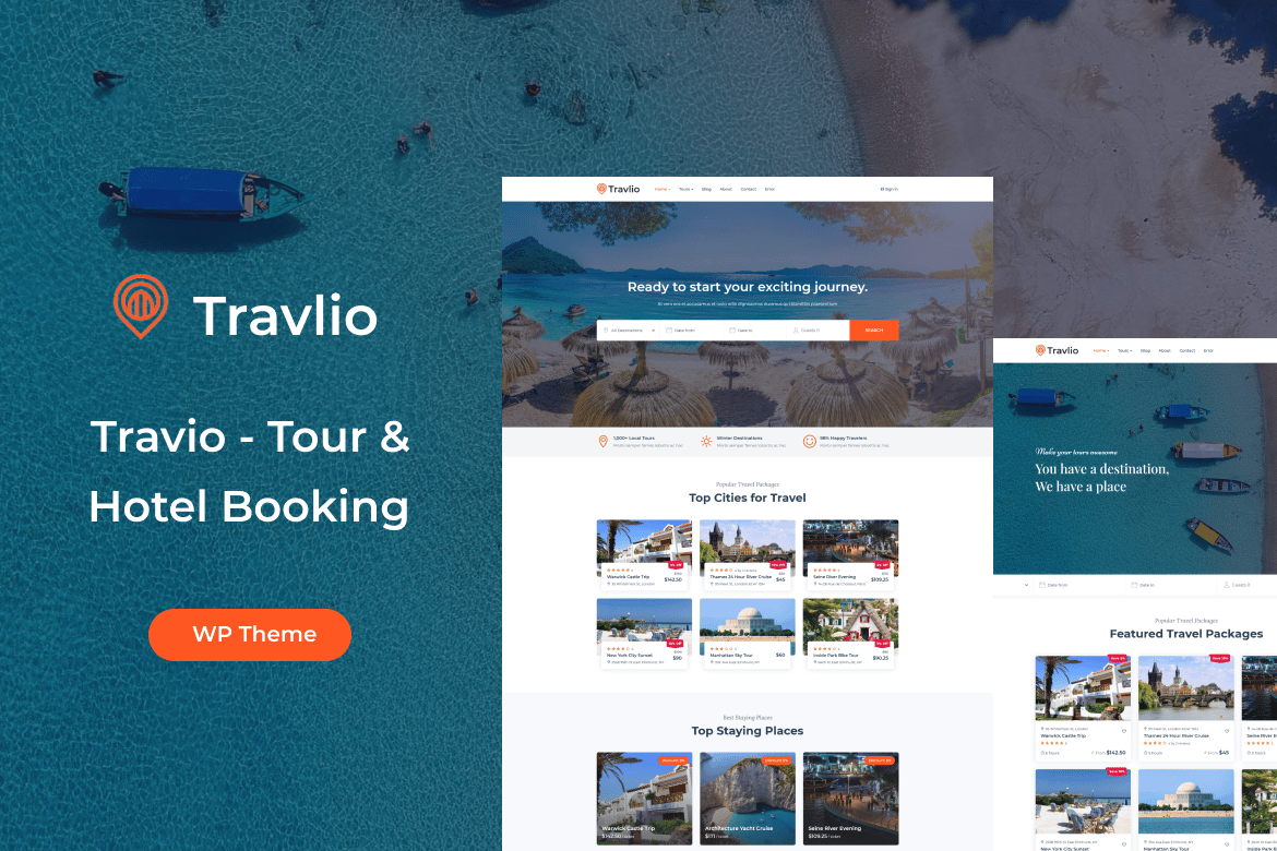 Travlio - Tema WordPress Booking Perjalanan yang Fleksibel dan Mudah Digunakan