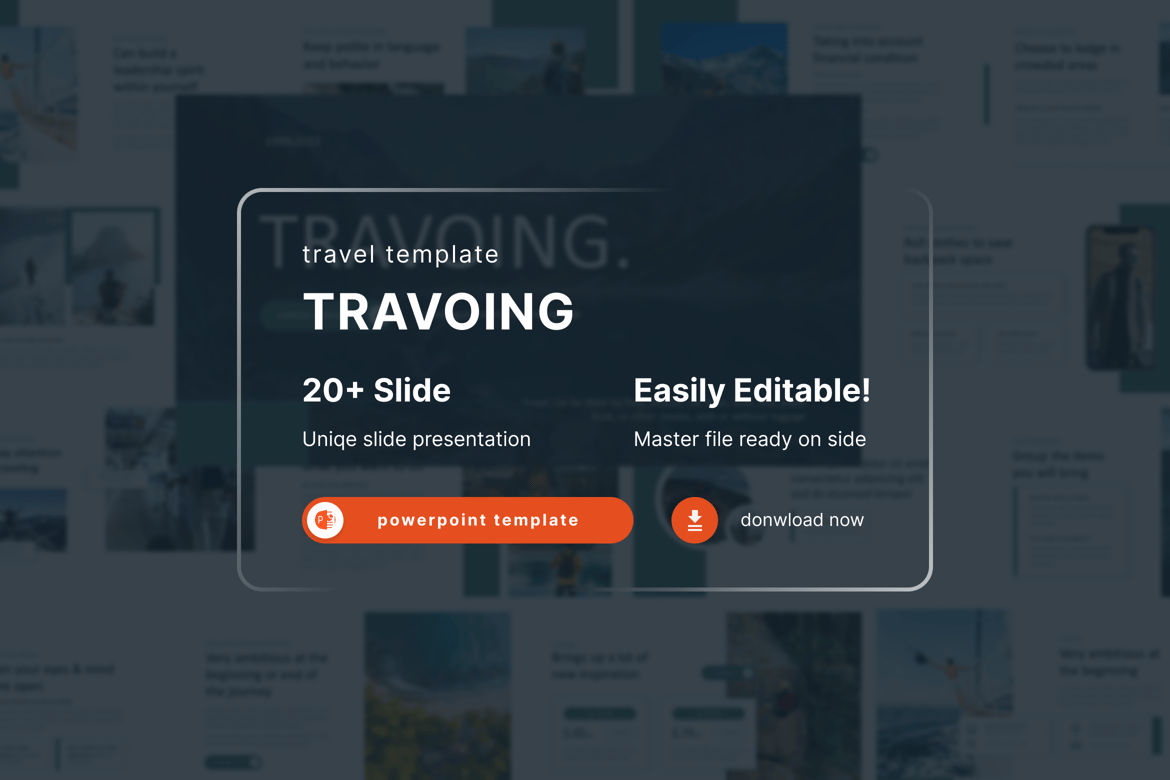 Travoing - Template Presentasi PowerPoint untuk Perjalanan yang Menarik
