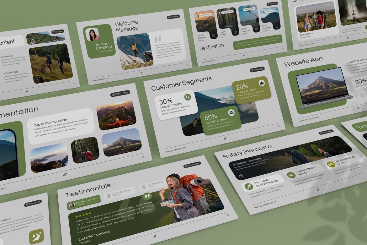 Template PowerPoint Travoyage - Presentasi Perjalanan yang Menarik