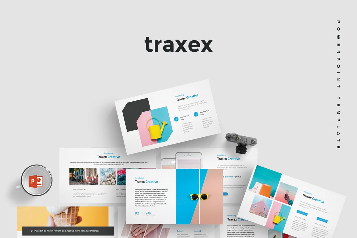 Traxex - Template PowerPoint Serbaguna yang Menarik