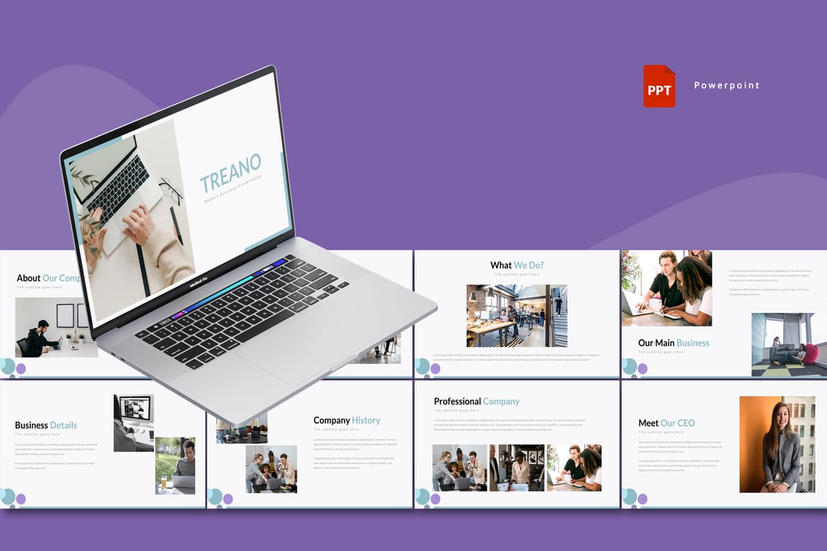 Treano - Template PowerPoint Serbaguna yang Menarik