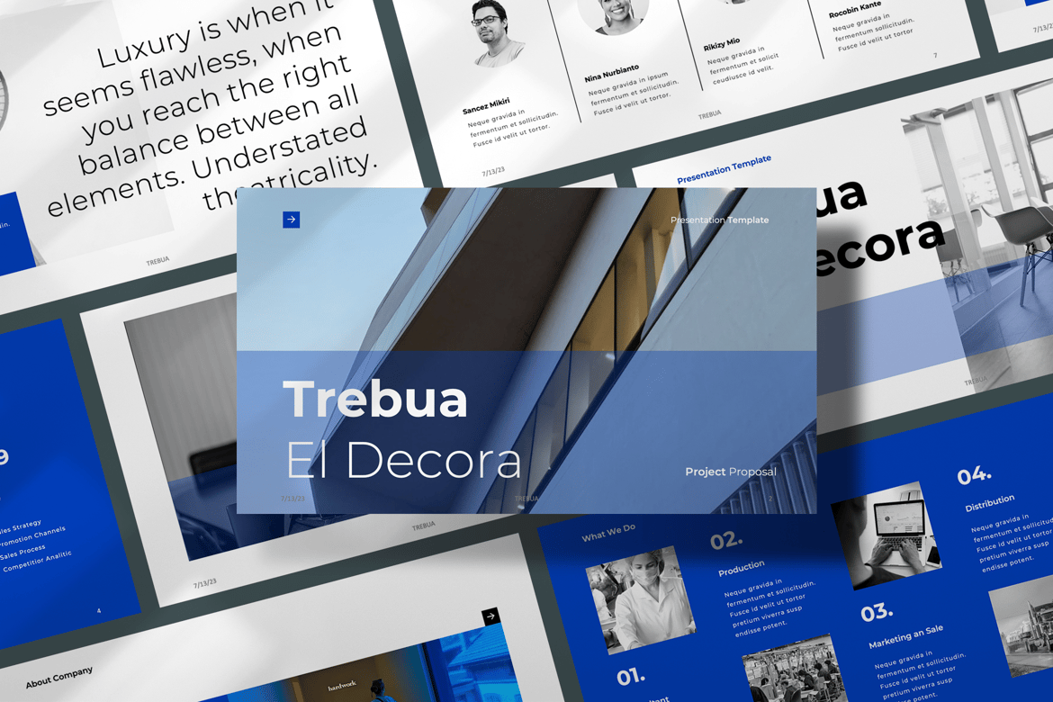 Trebua - Template Powerpoint Presentasi Modern dan Minimalis
