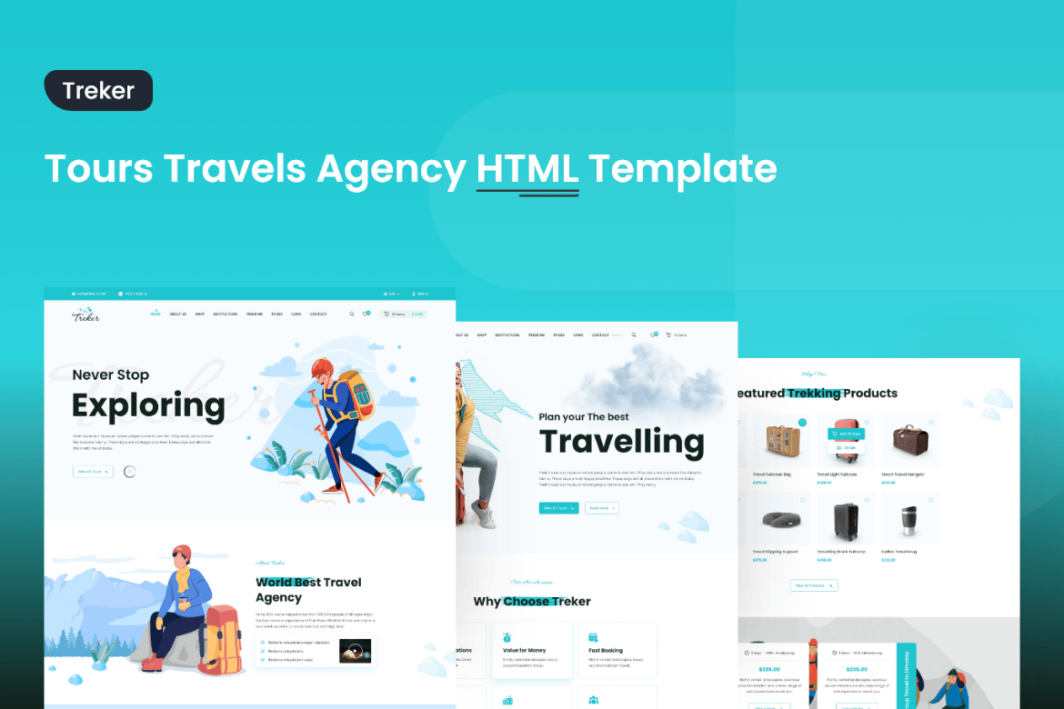 Treker - Template Website Agen Tour dan Perjalanan yang Responsif