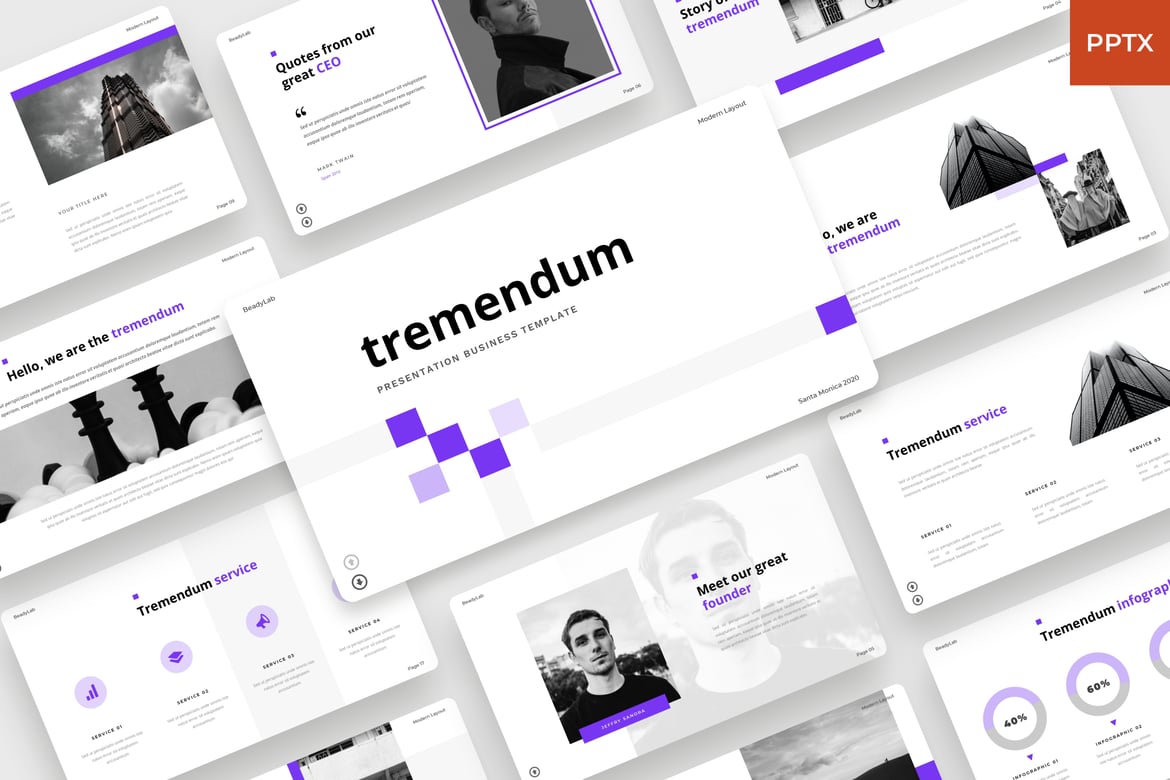 Tremendum - Template PowerPoint Bisnis yang Menarik dan Modern