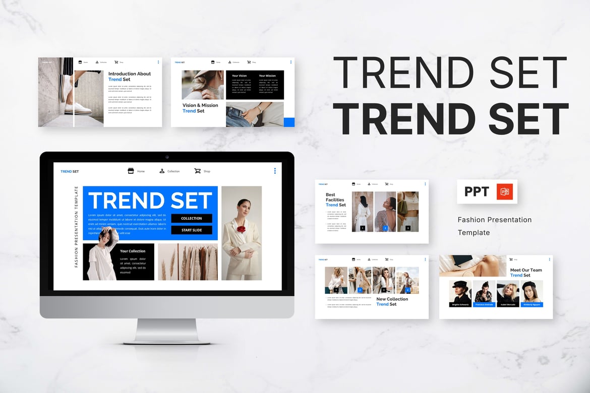 Template Presentasi Fashion Trend Set yang Menarik