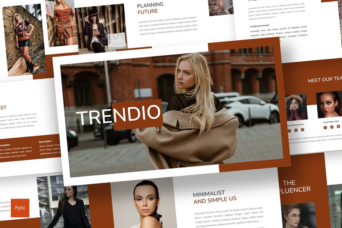 Trendio - Template Presentasi Powerpoint Kreatif dan Minimalis