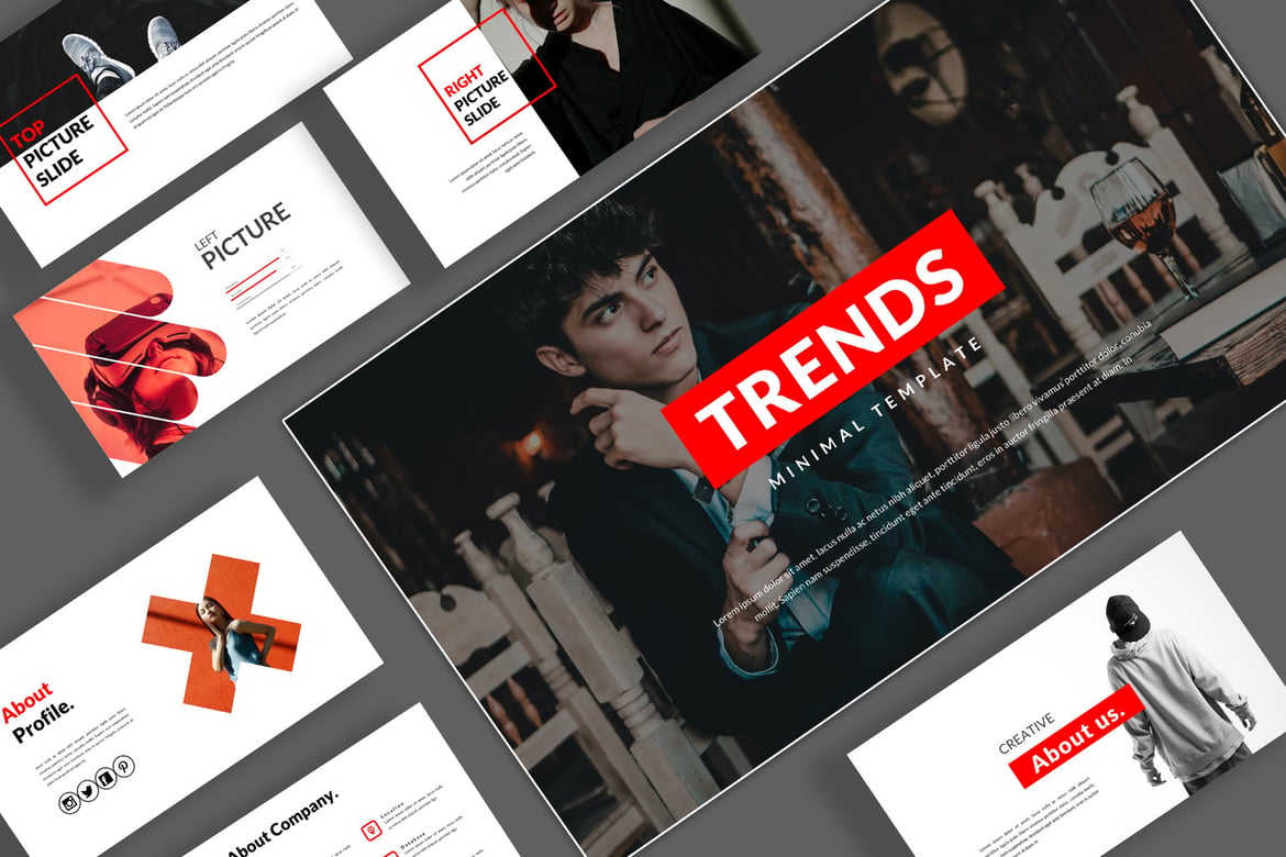 Template PowerPoint Kreatif dengan Tren Modern