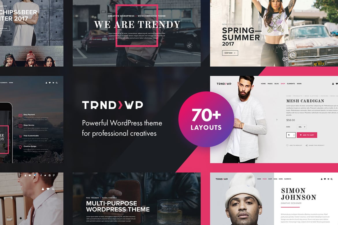 Trendy - Tema WordPress Kreatif Serbaguna yang Modern