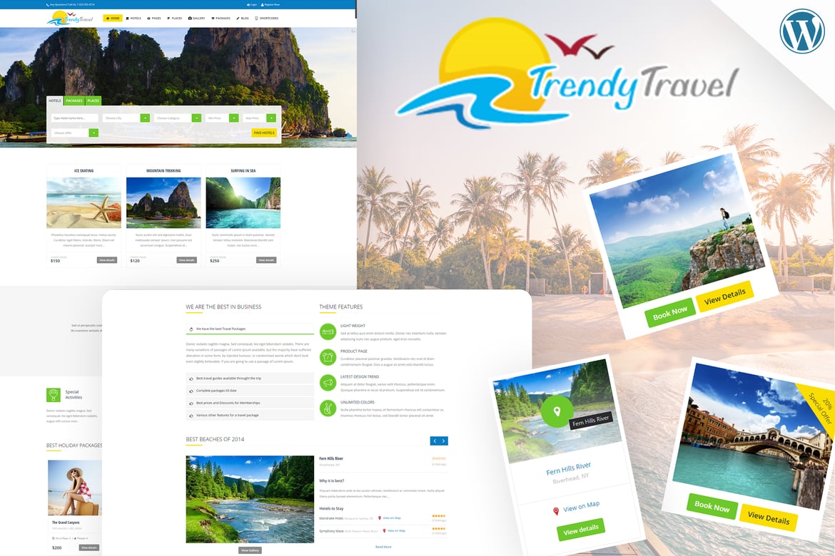 Tema WordPress Perjalanan Trendy - Solusi Terbaik untuk Agen Wisata