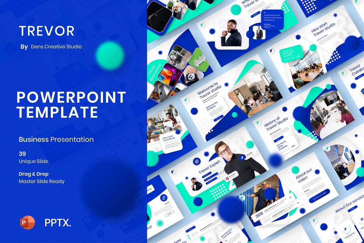 Trevor – Template PowerPoint Bisnis yang Menarik