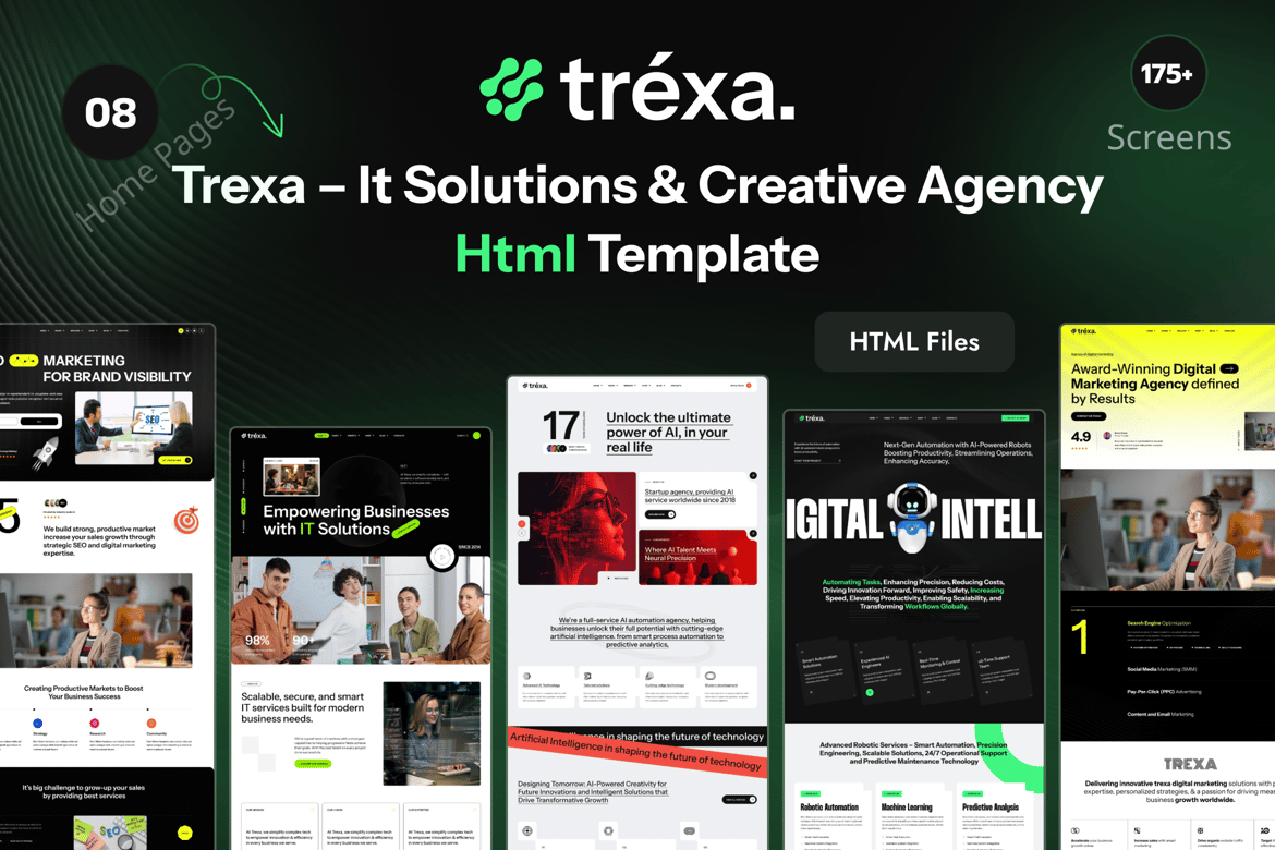 Trexa – Template Website HTML untuk Solusi AI dan Teknologi Modern