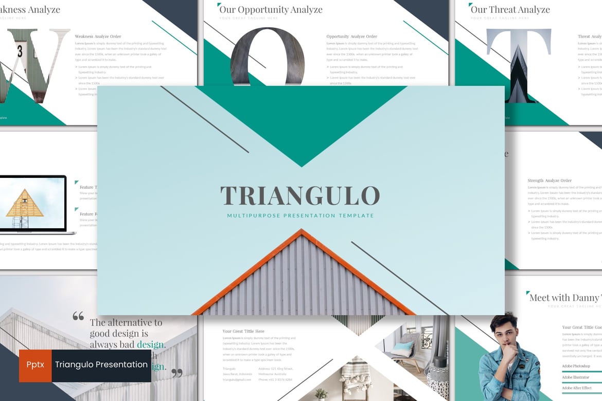 Triangulo - Template Powerpoint Kreatif dan Minimalis
