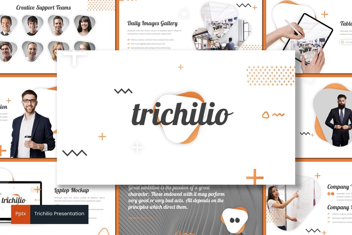 Trichilio - Template Presentasi PowerPoint Kreatif dan Minimalis