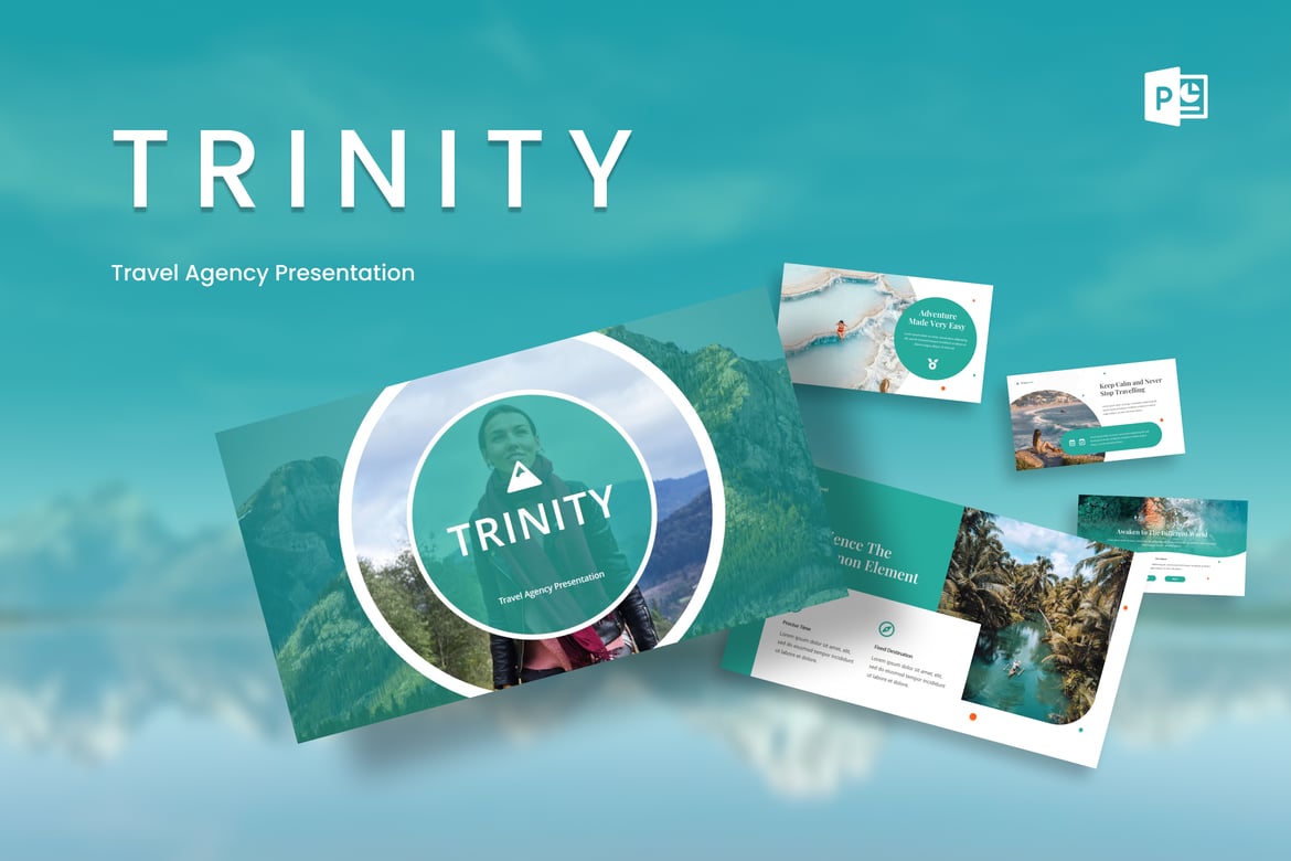 Trinity - Template PowerPoint Presentasi Agen Perjalanan yang Menarik