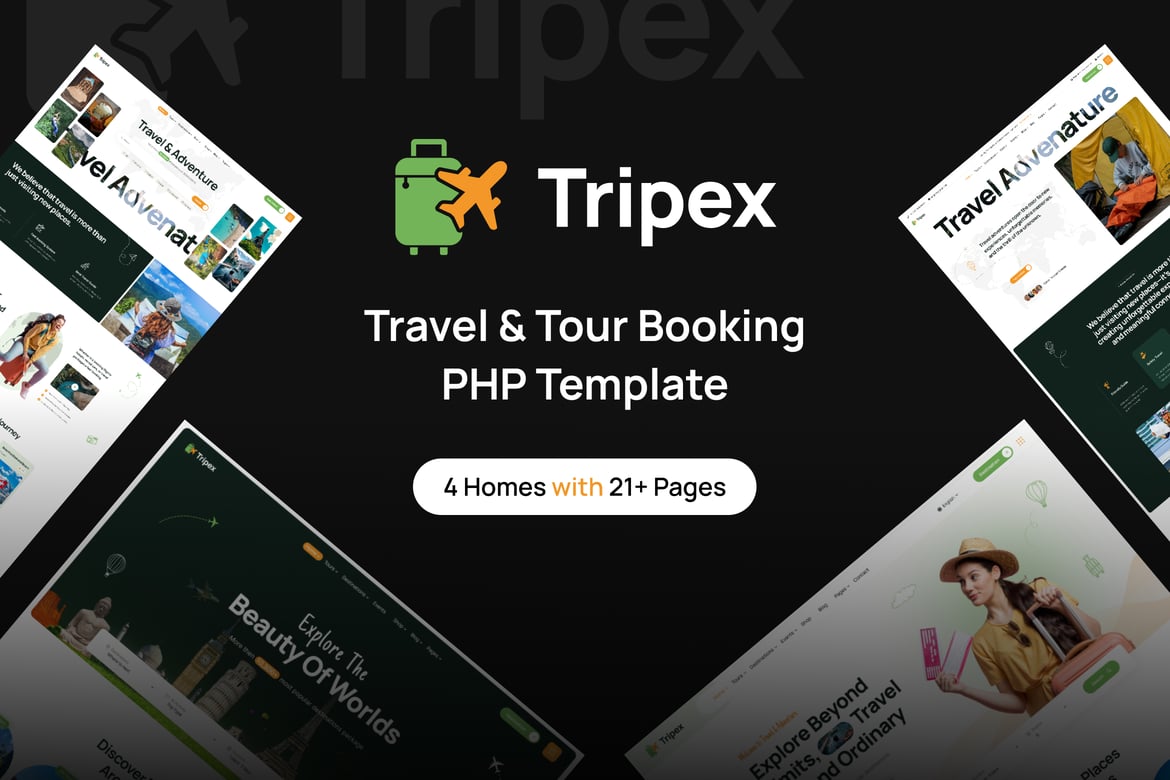 Tripex - Template Website Pemesanan Perjalanan & Tur yang Modern