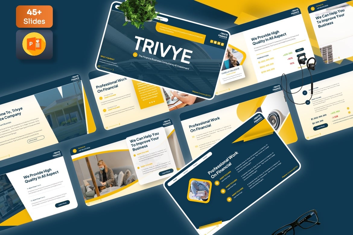 Trivye - Template Powerpoint Keuangan yang Menarik