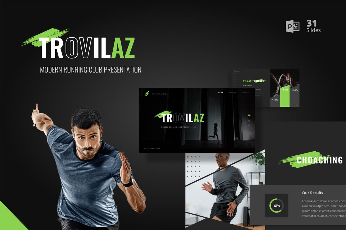 Trovilaz – Template Presentasi Powerpoint untuk Klub Lari