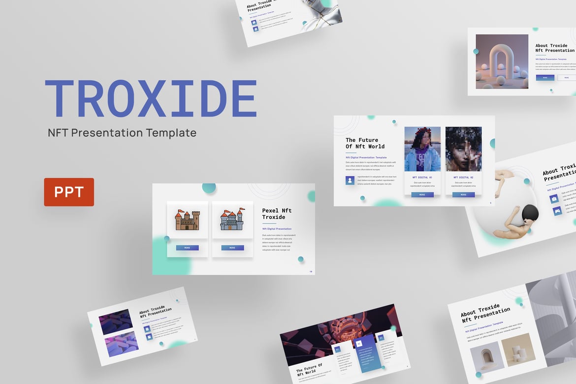 Template Powerpoint Troxide NFT - Presentasi yang Elegan dan Kreatif