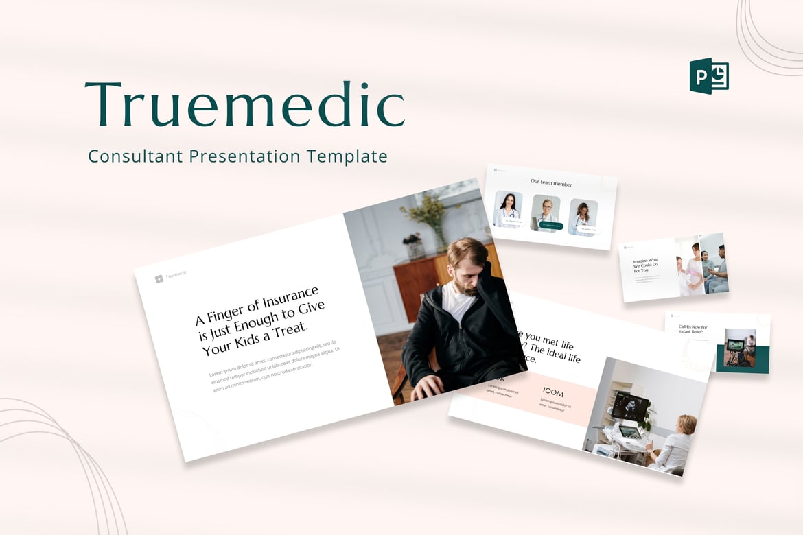 Template PowerPoint Truemedic - Presentasi Konsultan Profesional
