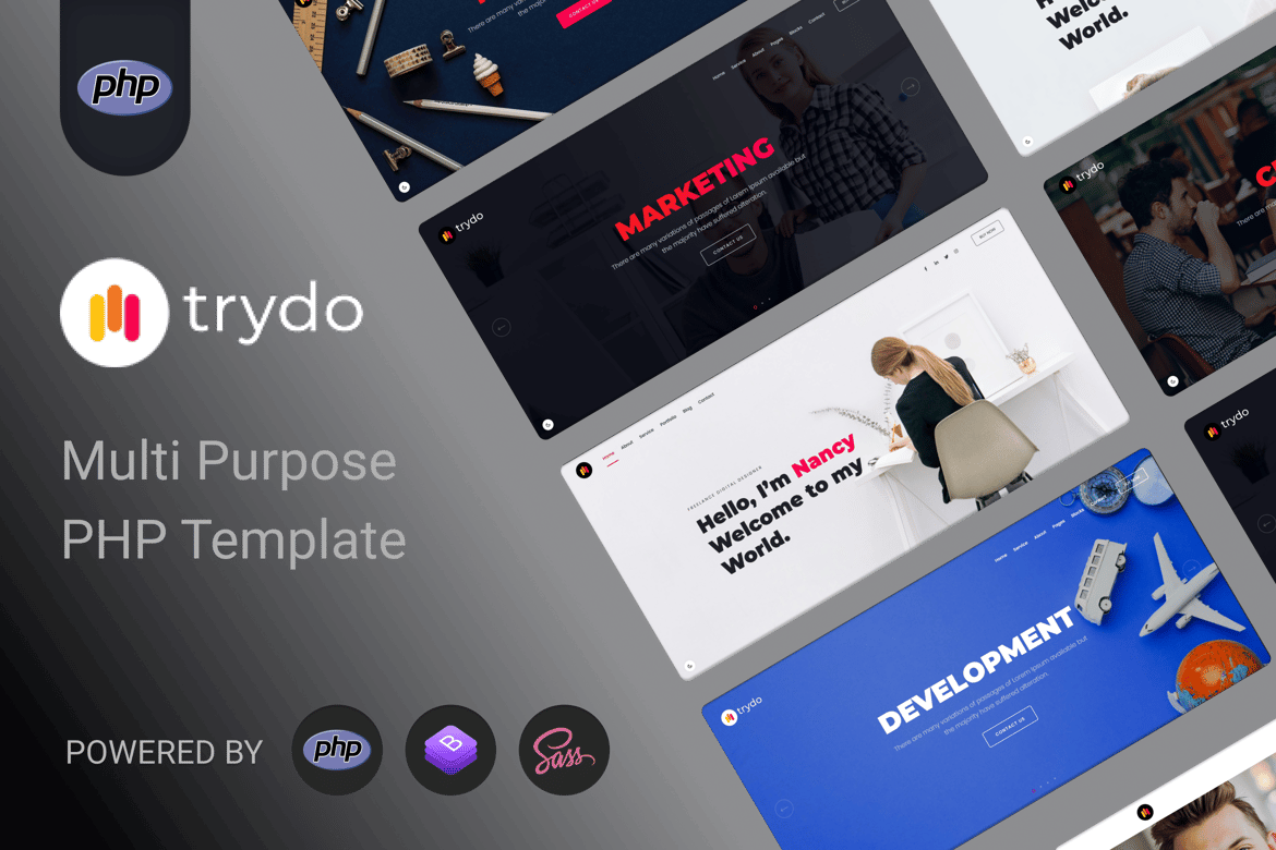 Trydo - Template Website PHP untuk Agensi dan Portofolio