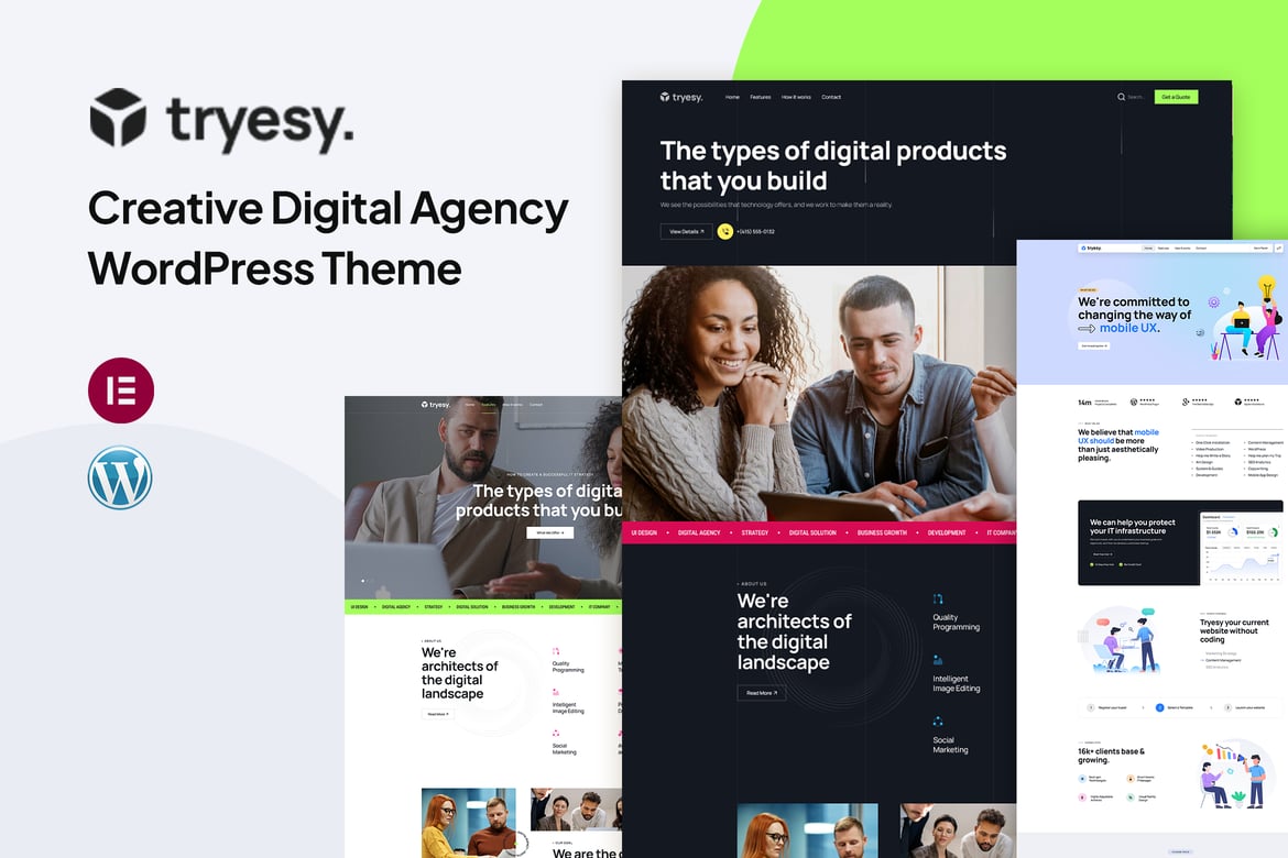 Tryesy - Tema WordPress Kreatif untuk Agensi Digital
