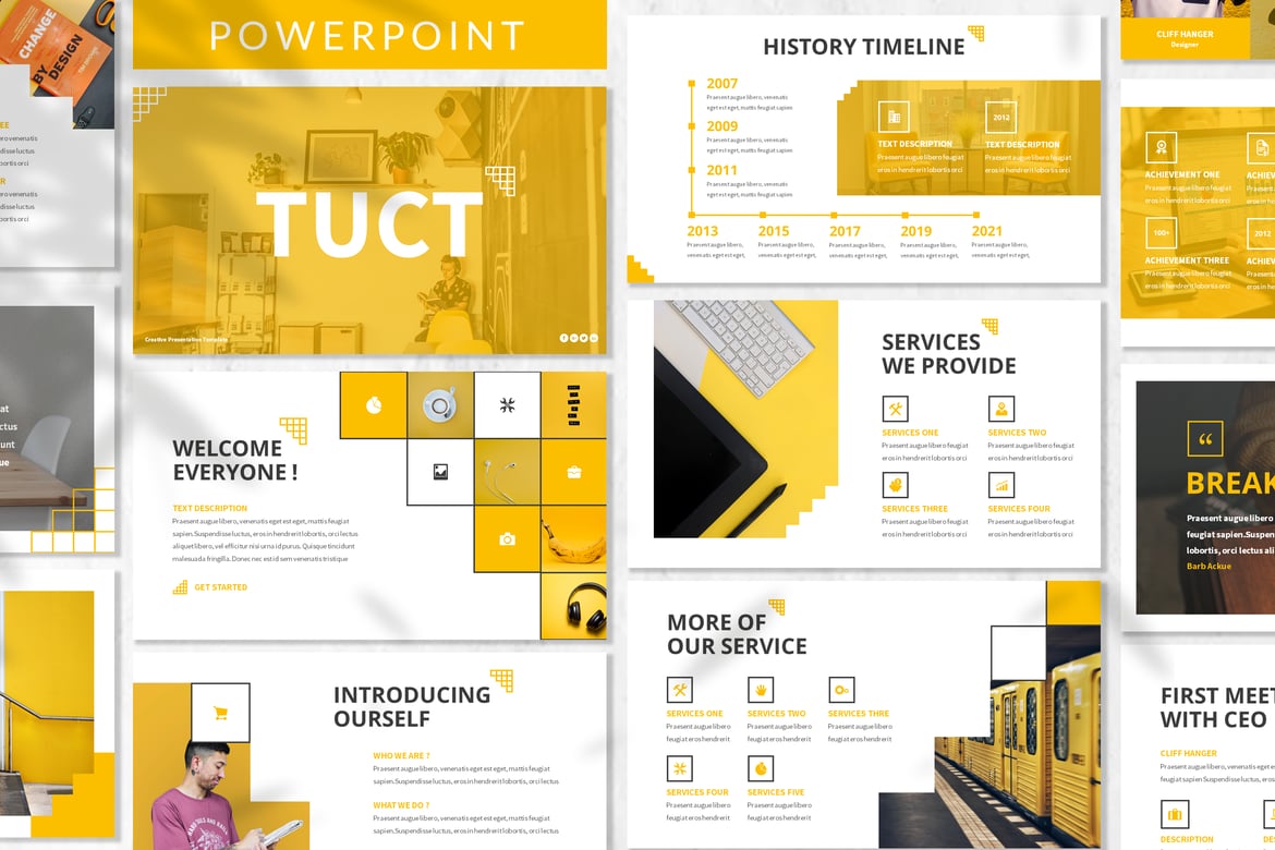 Tuct - Template Powerpoint Bisnis yang Elegan dan Profesional