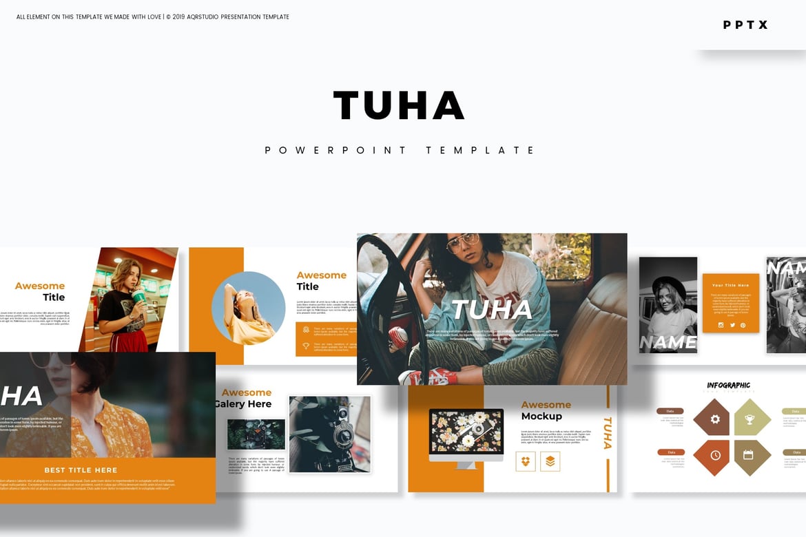 Tuha - Template PowerPoint Serbaguna yang Menarik