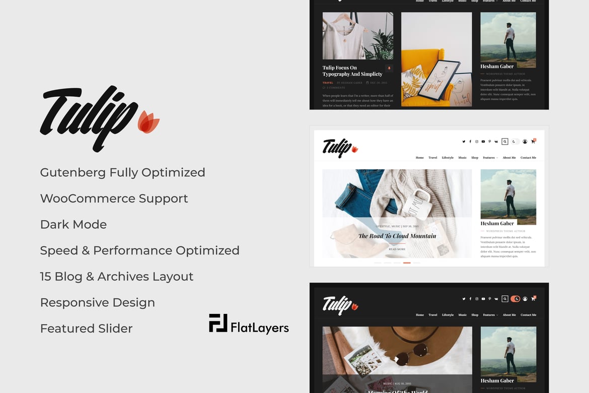 Tulip - Tema WordPress Blog Responsif yang Elegan dan Fleksibel