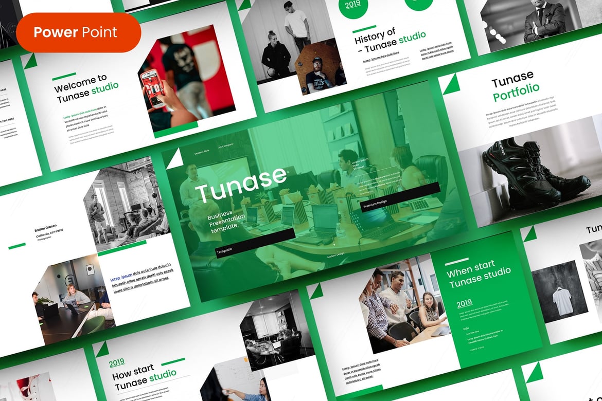 Tunase – Template PowerPoint Bisnis Modern dan Menarik