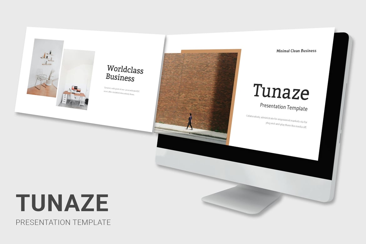 Tunaze - Template PowerPoint Bisnis dengan Tema Coklat yang Menarik