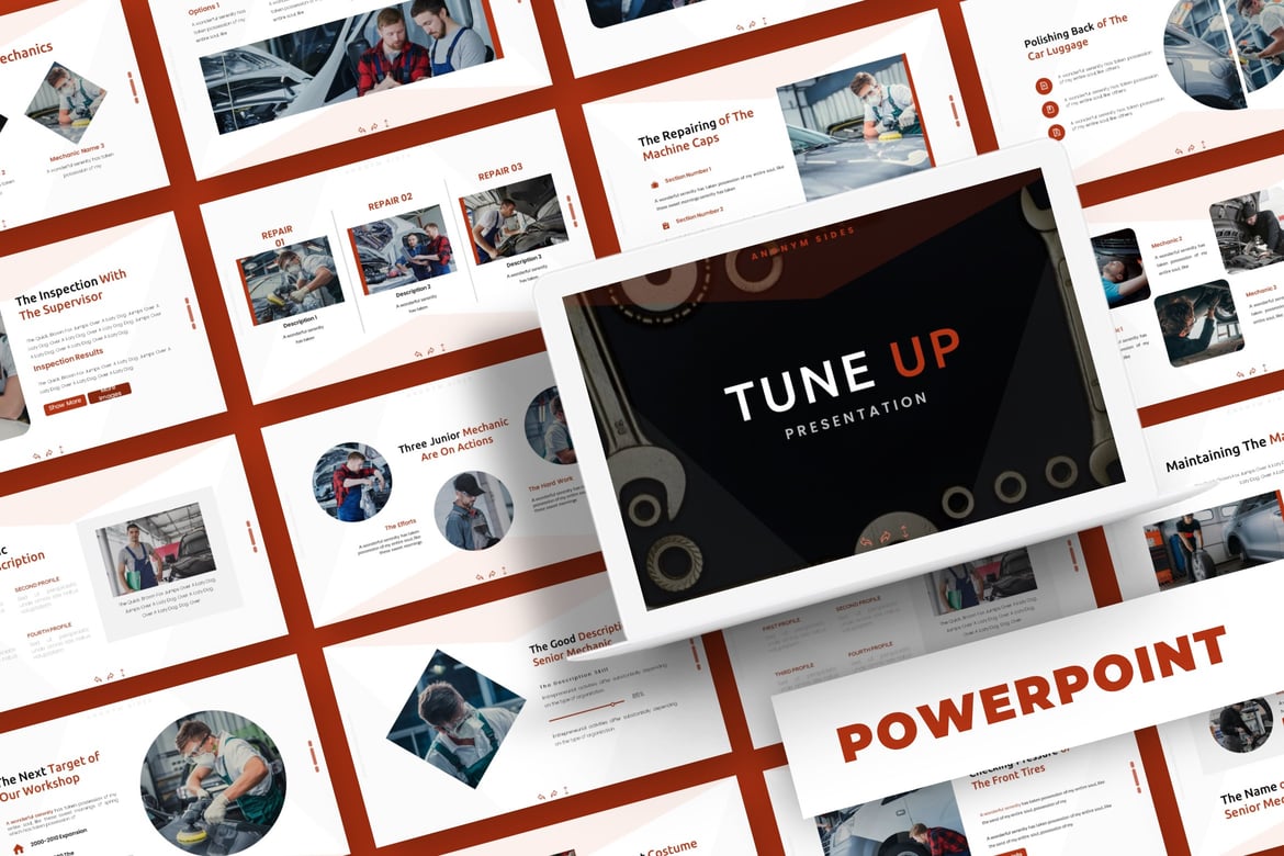 Template PowerPoint Tune Up - Presentasi Menarik dan Profesional