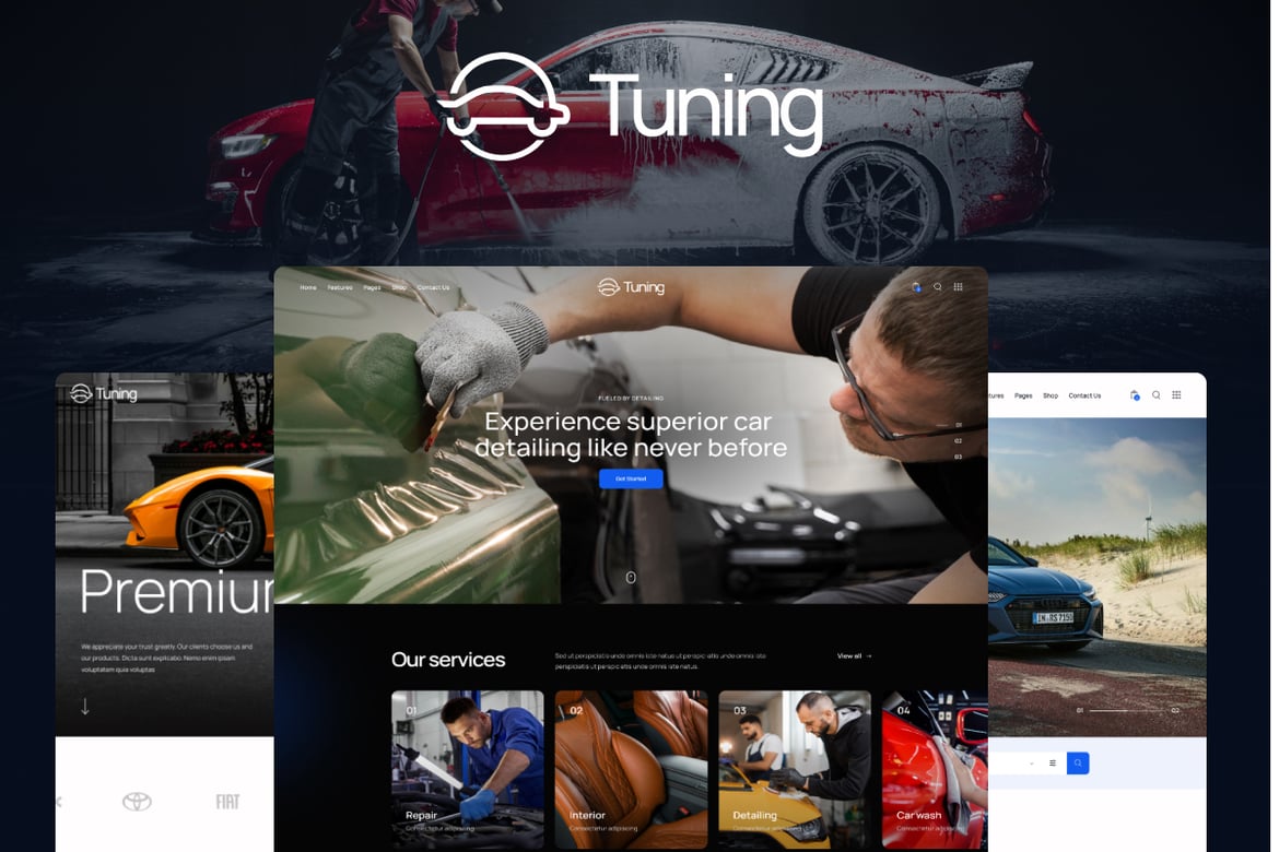 Tema WordPress Tuning untuk Layanan Otomotif dan Parkir