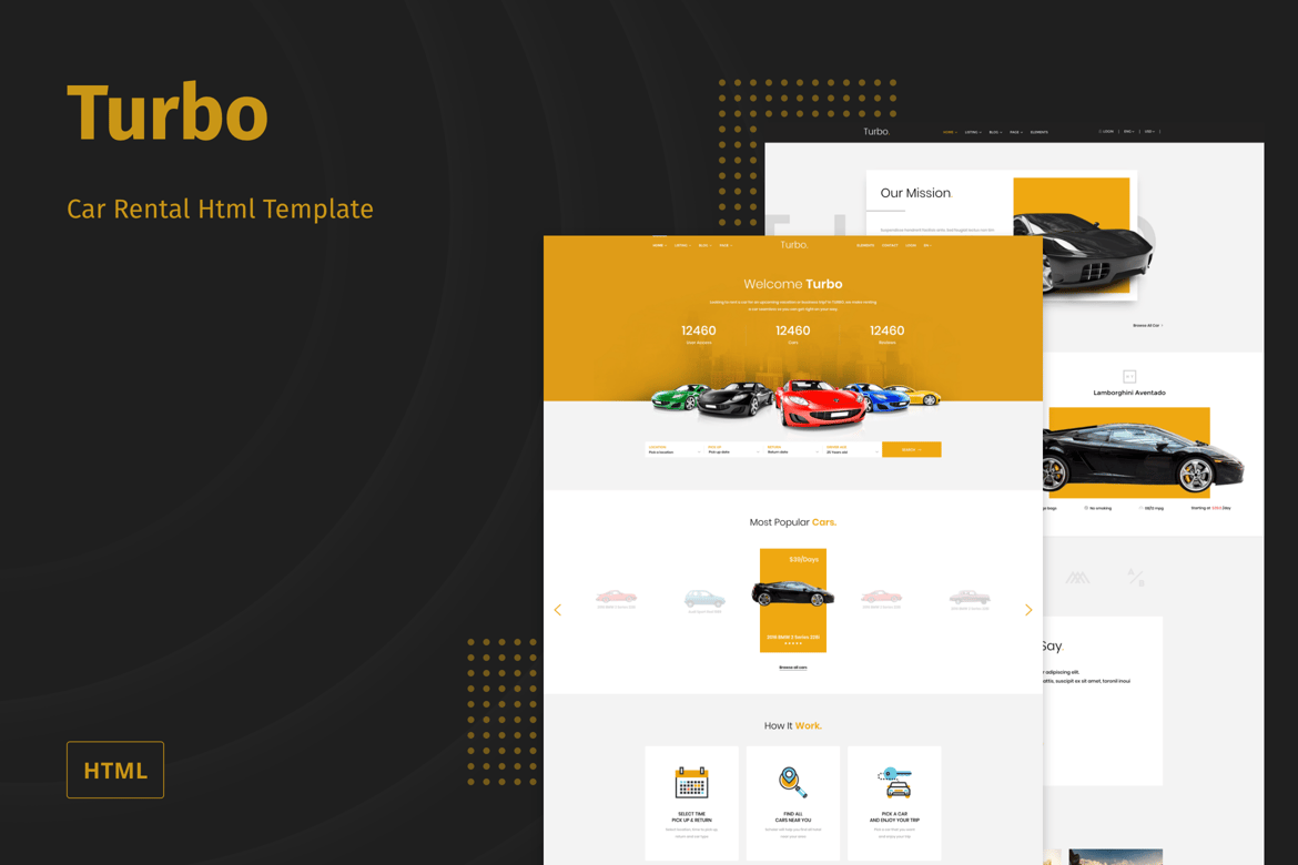 Turbo - Template Website Penyewaan Mobil Modern