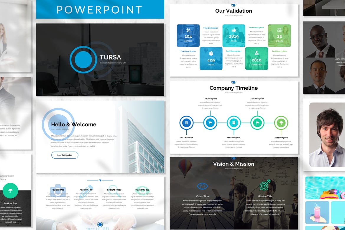 Tursa - Template PowerPoint Bisnis yang Menarik dan Profesional