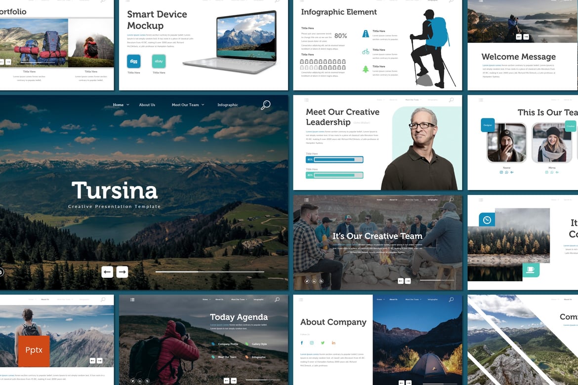 Tursina - Template Presentasi PowerPoint Kreatif dan Minimalis