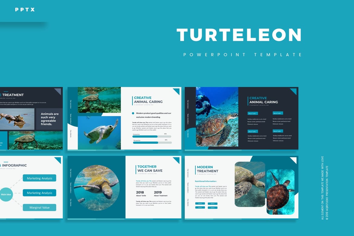 Turtlelon - Template Powerpoint Serbaguna yang Menarik