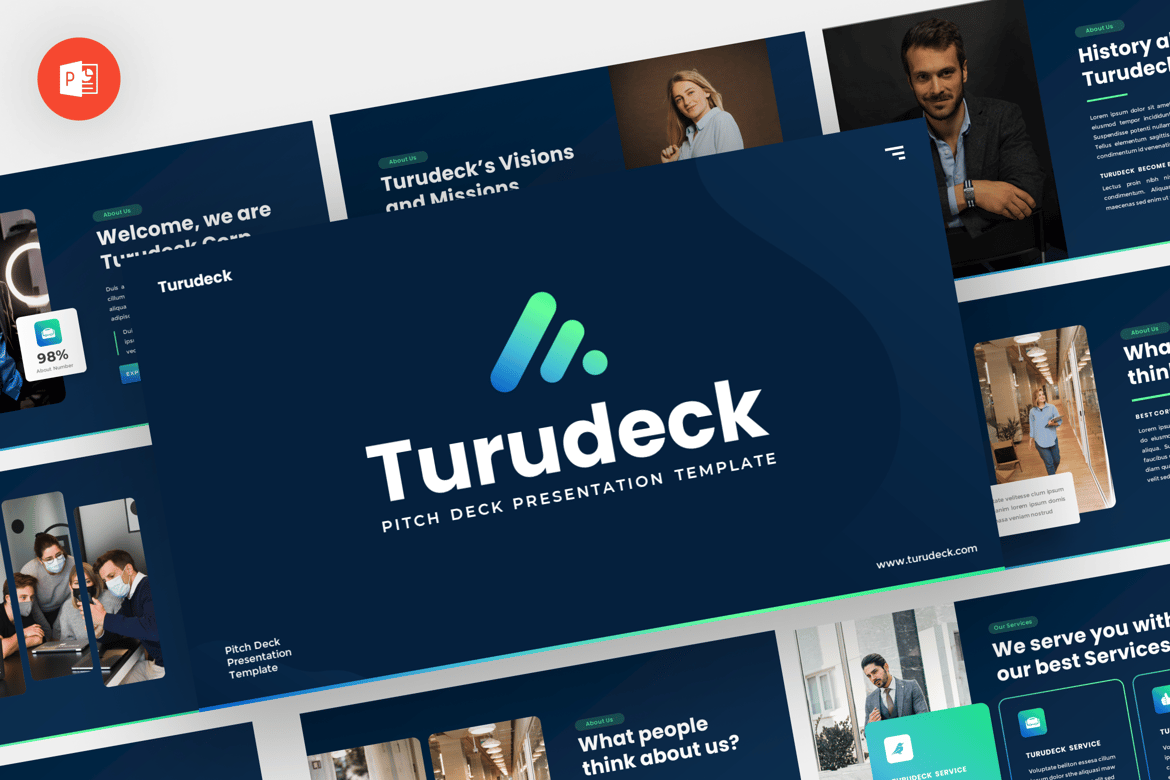 Turudeck - Template PowerPoint Presentasi Profesional dan Modern