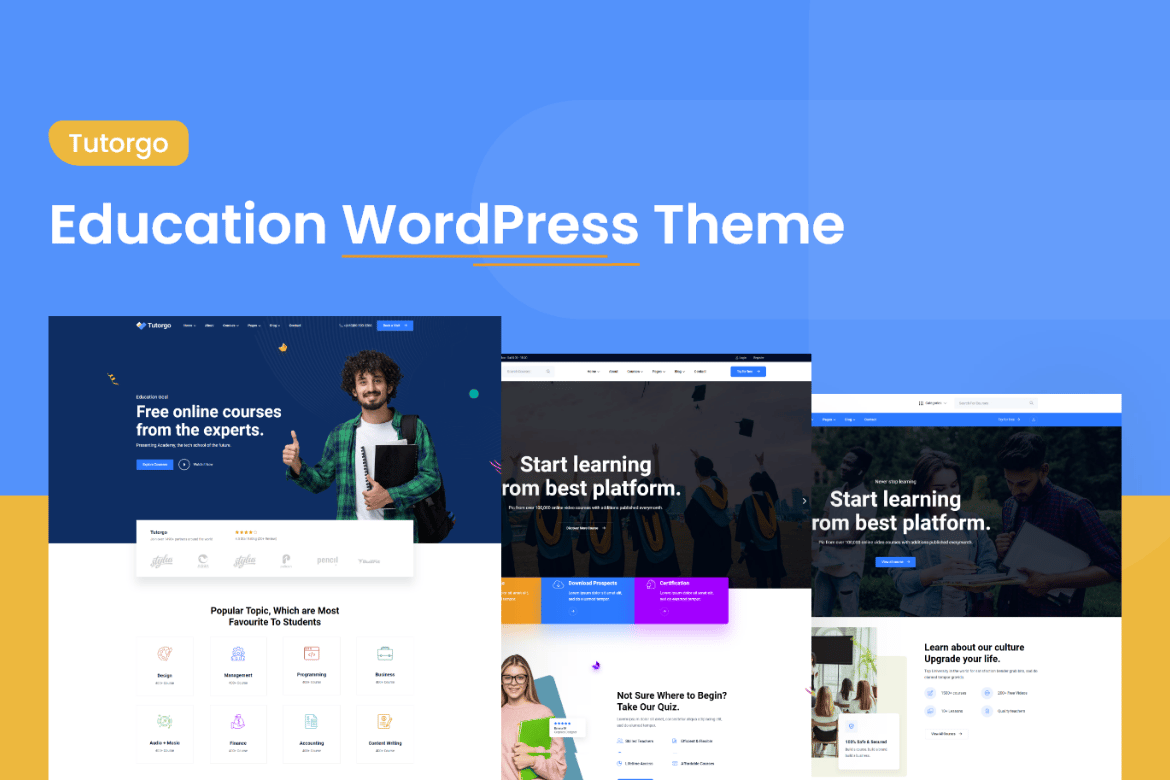 Tema WordPress Tutorgo untuk Pelatihan dan Pendidikan Online