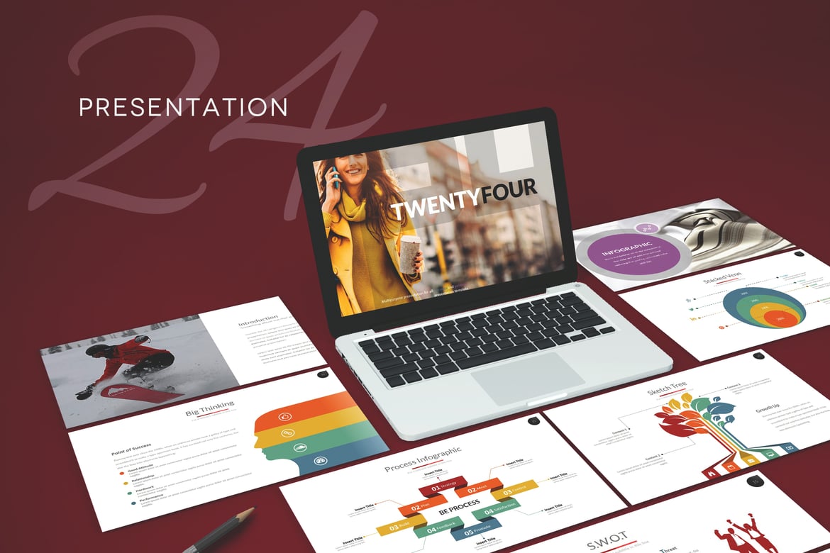 Template PowerPoint Twenty 4 - Kreatif dan Serbaguna