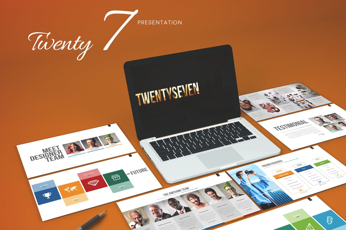 Template Presentasi Powerpoint Twenty 7 - Kreatif dan Serbaguna