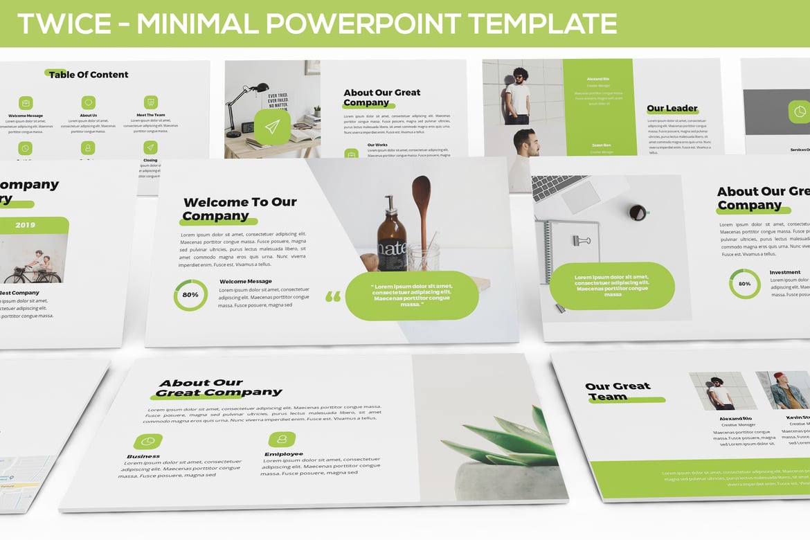 Twice - Template Powerpoint Minimalis dan Sederhana
