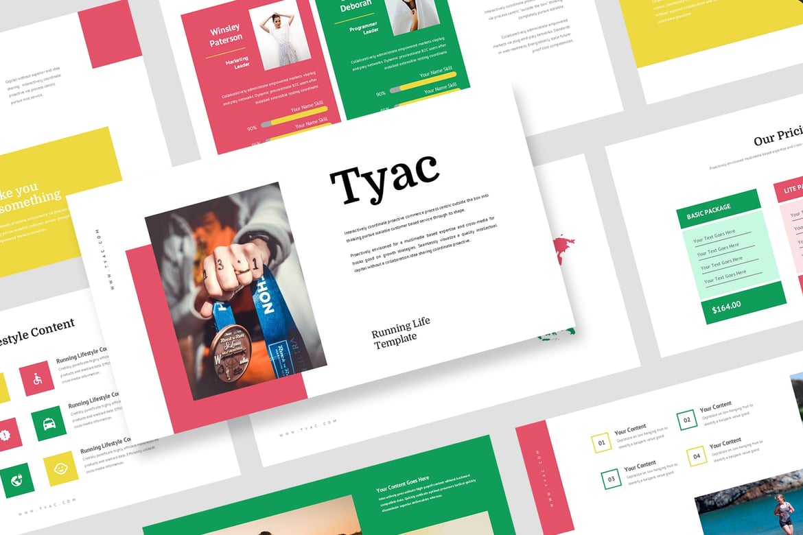 Template PowerPoint Tyac: Presentasi Energi Kehidupan Olahraga