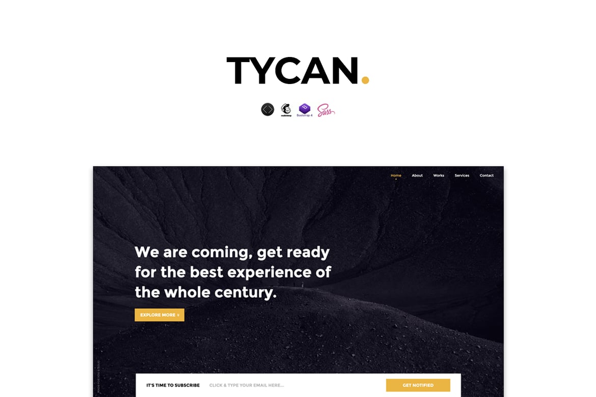 TYCAN - Template Website Menawan untuk Halaman Coming Soon Anda