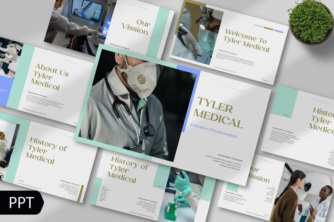 Template Powerpoint Tyler Medical yang Modern dan Profesional