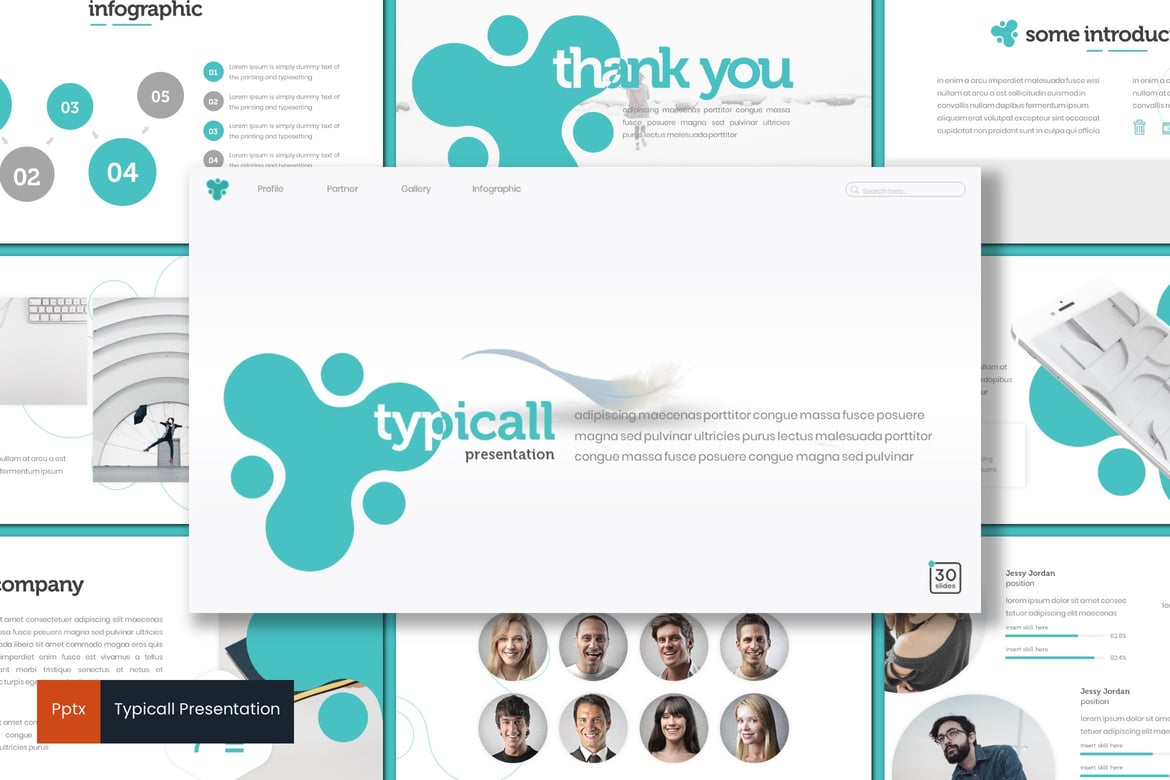 Template Presentasi PowerPoint Typicall - Desain Minimalis dan Kreatif