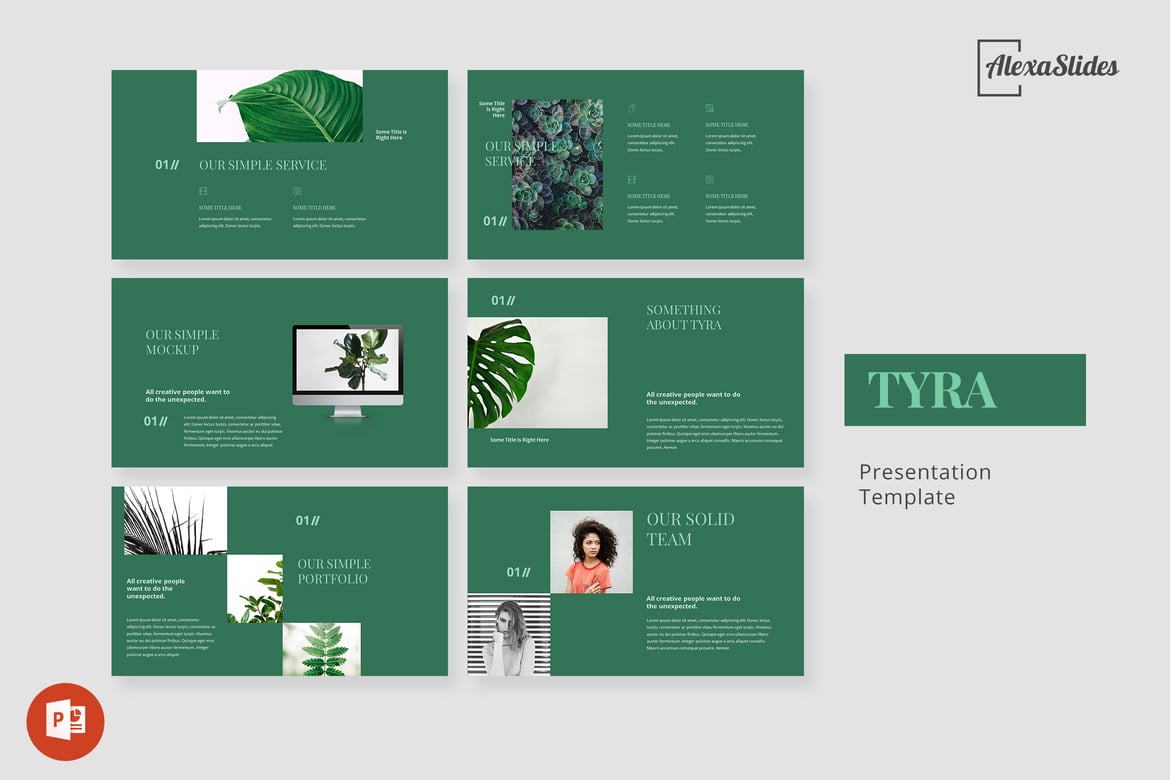 Template Powerpoint Tyra - Kekuatan Alam untuk Presentasi Anda